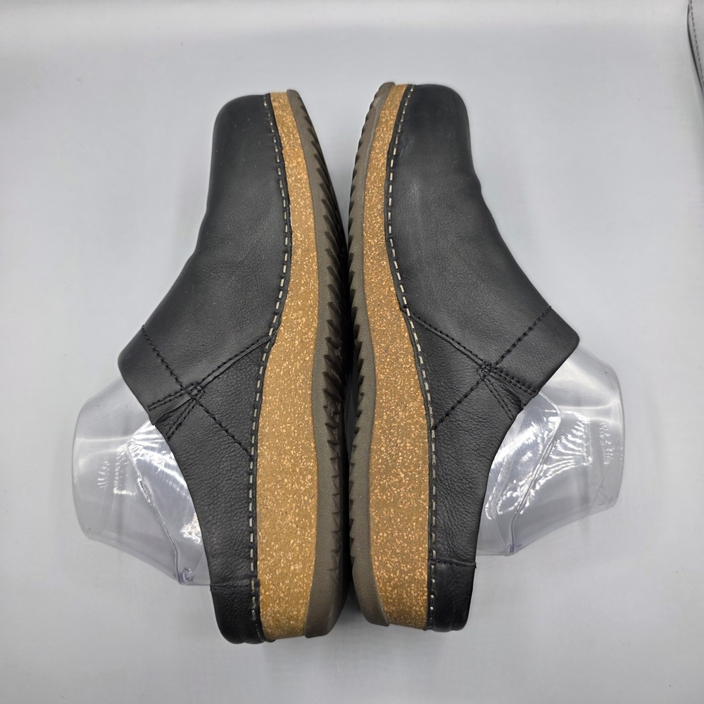 Dansko Mariella‎ Clogs Womens 41 Black Leather Mules Slip On Comfort Shoes Cork - Picture 7 of 14